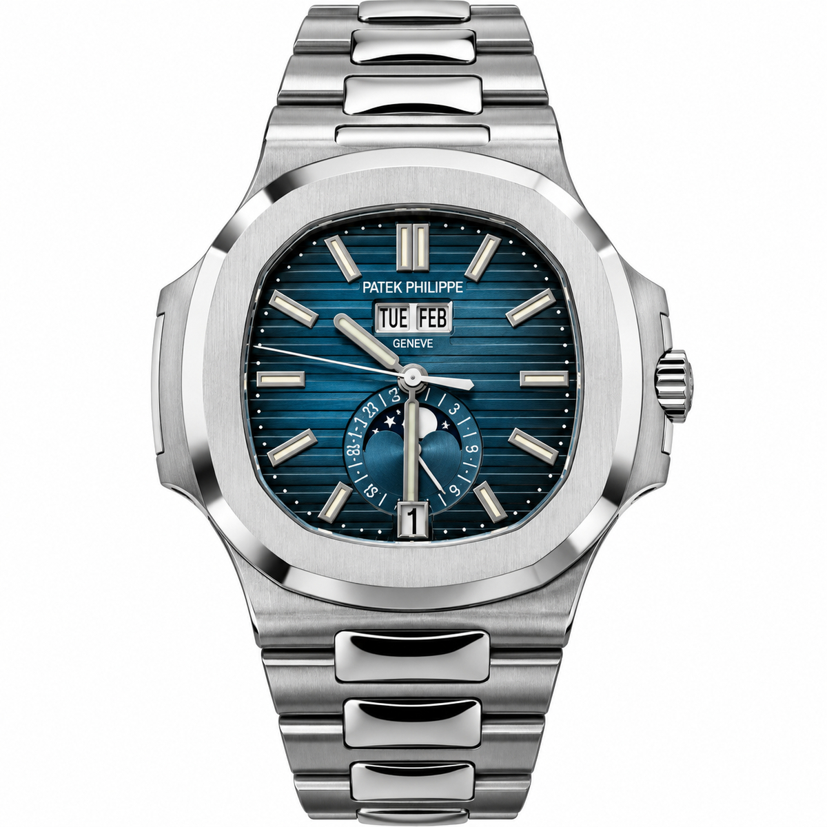 Pre-Loved Nautilus Annual Calendar 5726/1A-014, Blue Dial