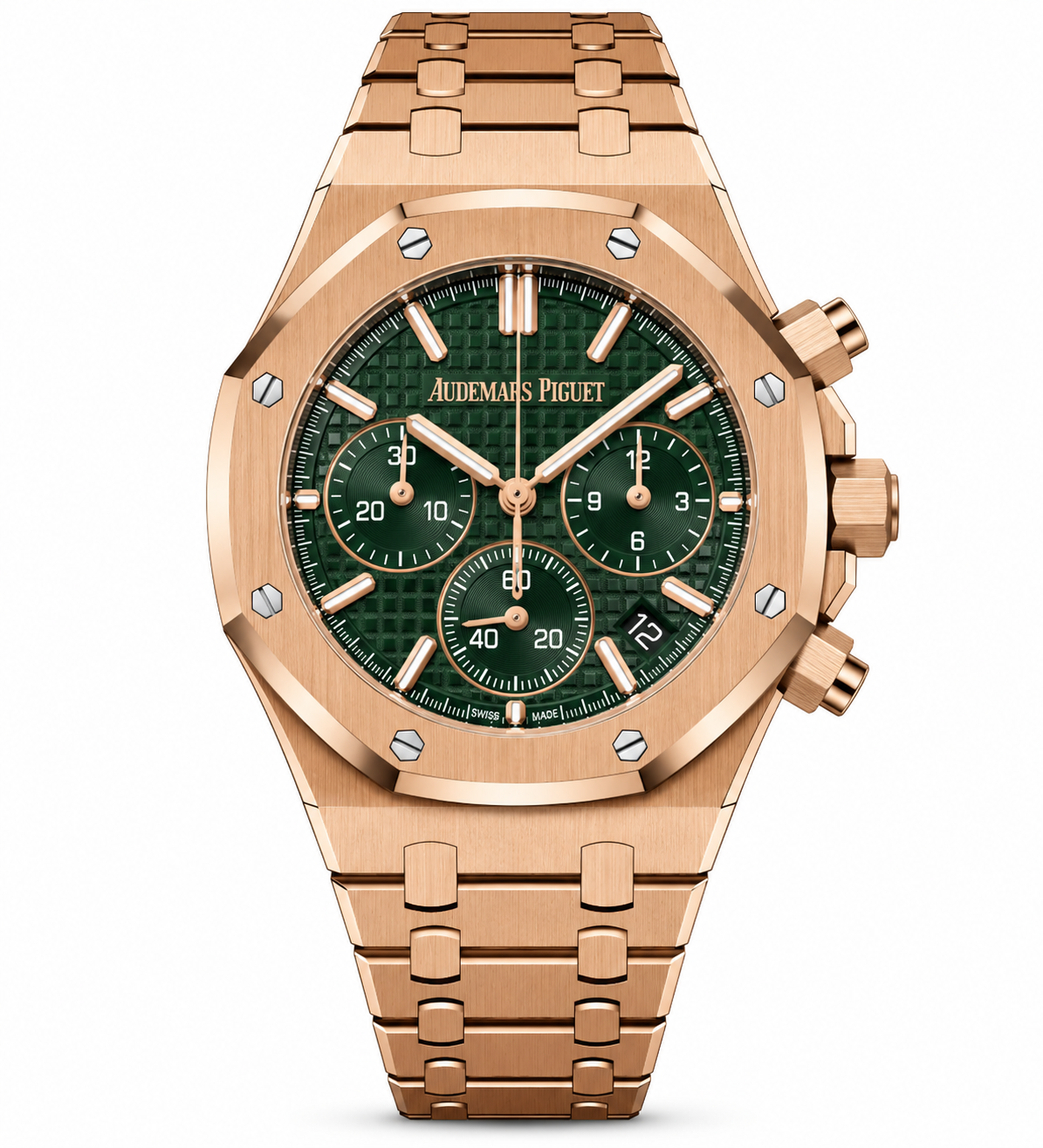 Pre-Loved Royal Oak Chronograph 41 mm 26240OR.OO.1320OR.08, Khaki green Grande Tapisserie Dial