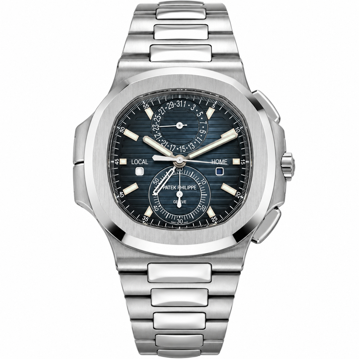 Pre-Loved Nautilus Travel Time Chronograph 5990/1A-011, Blue Dial