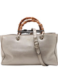 Pre-Loved Bamboo Shopper Tote Leather Medium with Gold Hardware, Champagne Gold