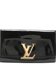 Pre-Loved Louise Clutch Patent Leather with Gold Hardware, Black