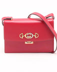 Pre-Loved Zumi Shoulder Bag Leather Small with Gold Hardware, Red