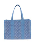 Pre-Loved Villette Tote Goyardine Chevron Coated Canvas PM, Light Blue