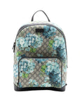 Pre-Loved GG Blooms Backpack Monogram Coated Canvas with Silver Hardware, Beige Multicolor