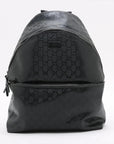 Pre-Loved GG Imprime Backpack Monogram Coated Canvas with Silver Hardware, Black