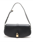 Pre-Loved Tabou Clutch on Strap Shoulder Bag Leather with Gold Hardware, Black