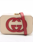 Pre-Loved Interlocking G Crossbody Bag Leather Mini with Gold Hardware, Cream