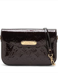 Pre-Loved Rodeo Drive Crossbody Bag Monogram Patent Leather with Gold Hardware, Amarante