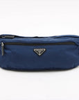 Pre-Loved Nylon Belt Bag Belt Bag Nylon with Silver Hardware, Blue