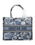 Pre-Loved Book Tote Tote Canvas Embroidered Medium, Blue and White