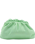 Pre-Loved The Pouch Clutch Leather with Gold Hardware, Mint Green