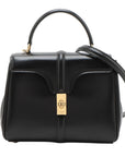 Pre-Loved 16 (Seize) Handbag Leather Small with Gold Hardware, Black