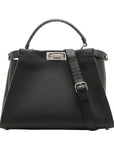 Pre-Loved Peekaboo Handbag Leather with Silver Hardware, Black