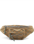 Pre-Loved GG Ripstop Belt Bag Monogram Nylon with Silver Hardware, Beige