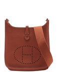Pre-Loved Evelyne Crossbody Bag Leather PM with Palladium Hardware, Cuivre
