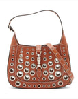 Pre-Loved Jackie Shoulder Bag Leather Small with Silver Hardware, Cognac Brown