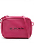 Pre-Loved Everyday Camera Bag Crossbody Bag Leather XS with Silver Hardware, Pink