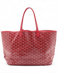 Pre-Loved Saint Louis Tote Goyardine Coated Canvas PM with Silver Hardware, Red