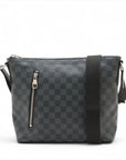 Pre-Loved Mick Crossbody Bag Damier Coated Canvas PM with Silver Hardware, Black / Graphite