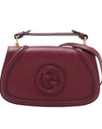Pre-Loved Blondie Shoulder Bag Leather Mini with Gold Hardware, Burgundy