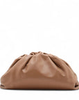 Pre-Loved The Pouch Clutch Leather with Gold Hardware, Camel