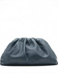 Pre-Loved The Pouch Clutch Leather with Silver Hardware, Blue