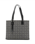 Pre-Loved Cushion Anagram Tote Tote Anagram Canvas Coated with Silver Hardware, Grey and Navy