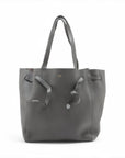 Pre-Loved Cabas Phantom Tote Leather Small with Gold Hardware, Gray