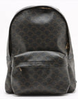 Pre-Loved Triomphe Backpack Triomphe Coated Canvas with Gold Hardware, Brown