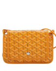 Pre-Loved Plumet Crossbody Bag Goyardine Coated Canvas with Silver Hardware, Yellow