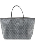 Pre-Loved Saint Louis Tote Goyardine Coated Canvas GM with Silver Hardware, Grey