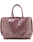 Pre-Loved Saint Louis Tote Goyardine Coated Canvas PM with Silver Hardware, Burgundy