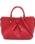 Pre-Loved Mazarine Tote Monogram Leather PM with Gold Hardware, Red
