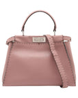 Pre-Loved Peekaboo Handbag Leather with Silver Hardware, Pink