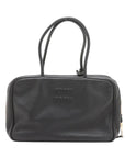 Pre-Loved Bowling Bag Handbag Leather with Gold Hardware, Black