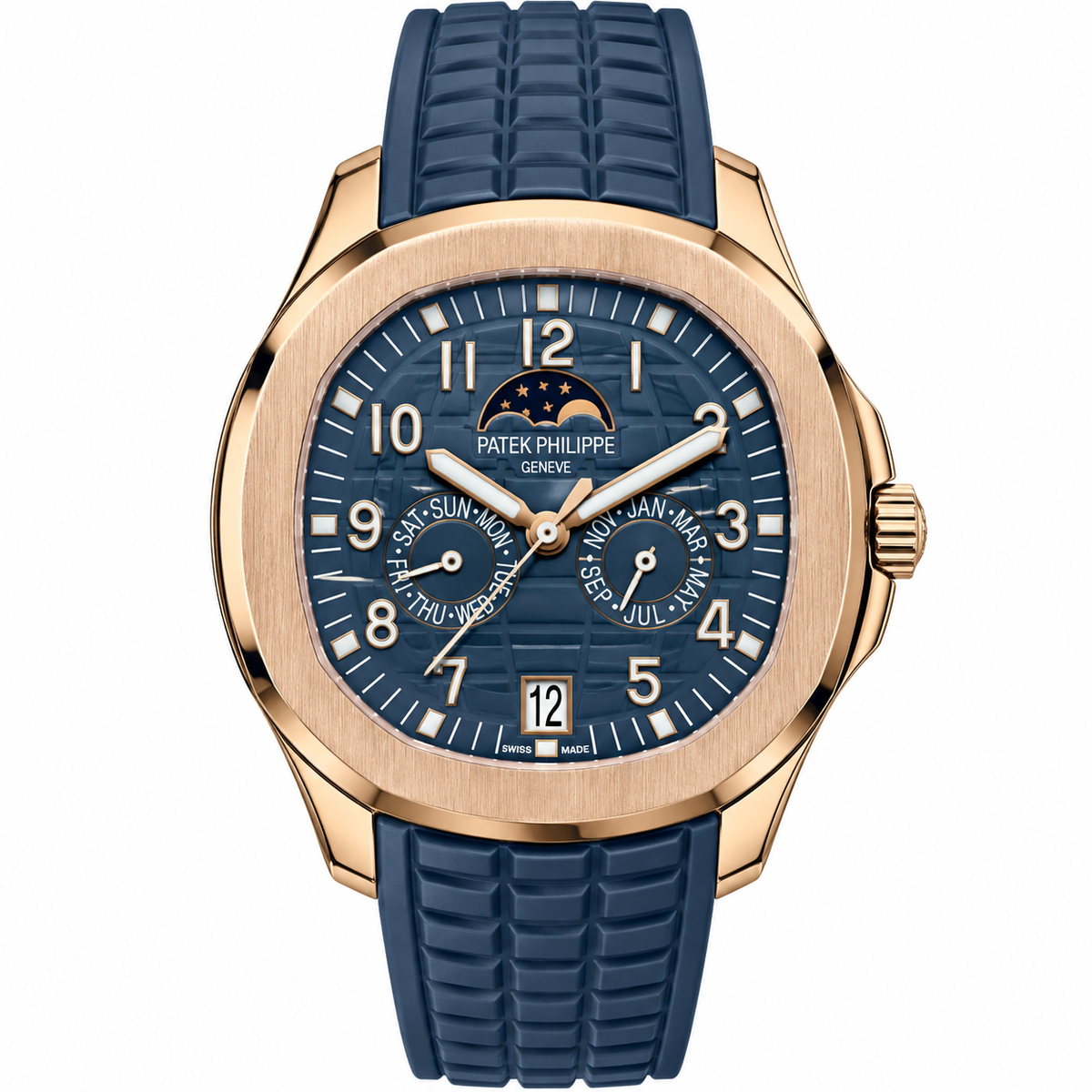 Pre-Loved Aquanaut Luce Annual Calendar 5261R-001, Blue-grey Dial