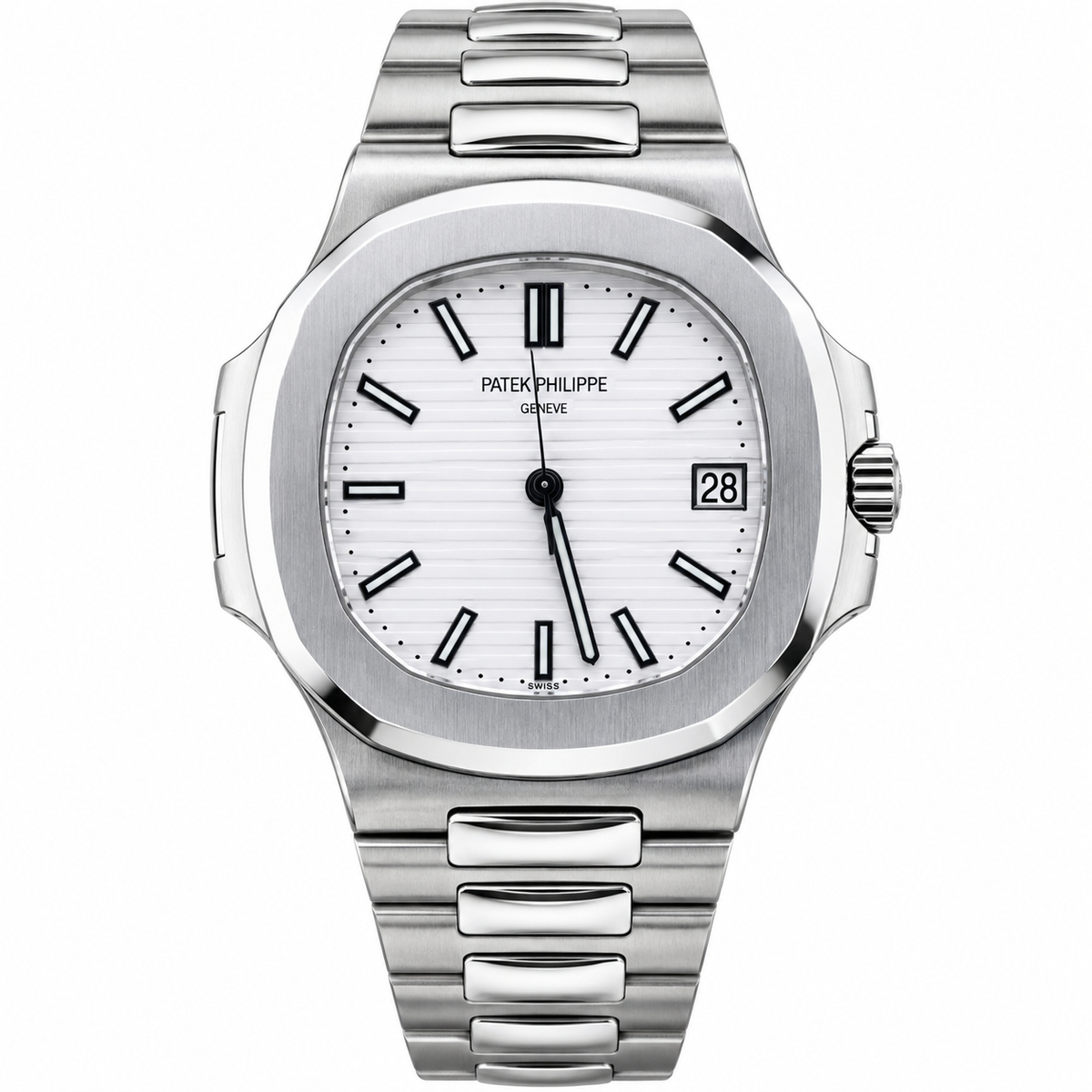 Pre-Loved Nautilus Date 5711/1A-011, White Dial