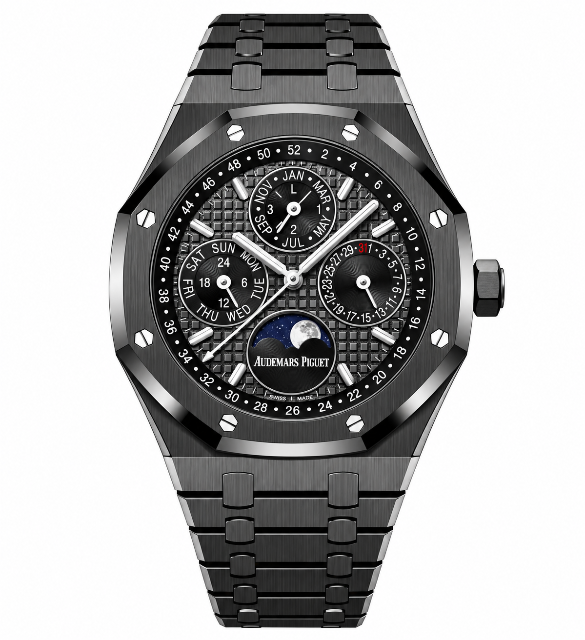 Pre-Loved Royal Oak Perpetual Calendar 41 mm 26579CE.OO.1225CE.01, Black Dial