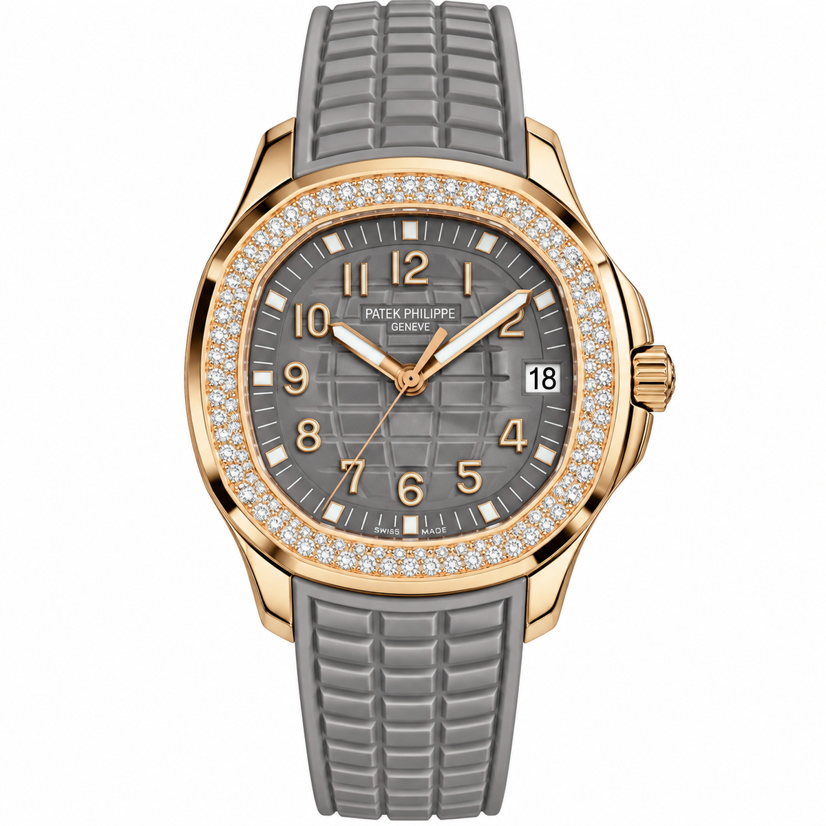 Pre-Loved Aquanaut Luce 5268/200R-010, Taupe embossed; gold applied numerals Dial