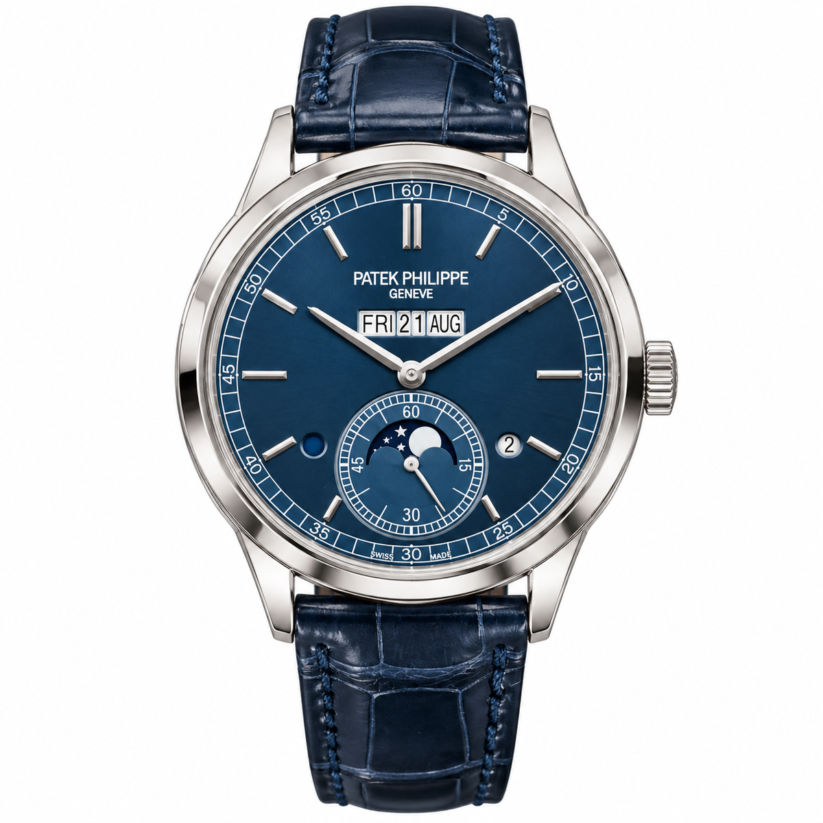 Pre-Loved In-Line Perpetual Calendar 5236P-001, Blue Dial
