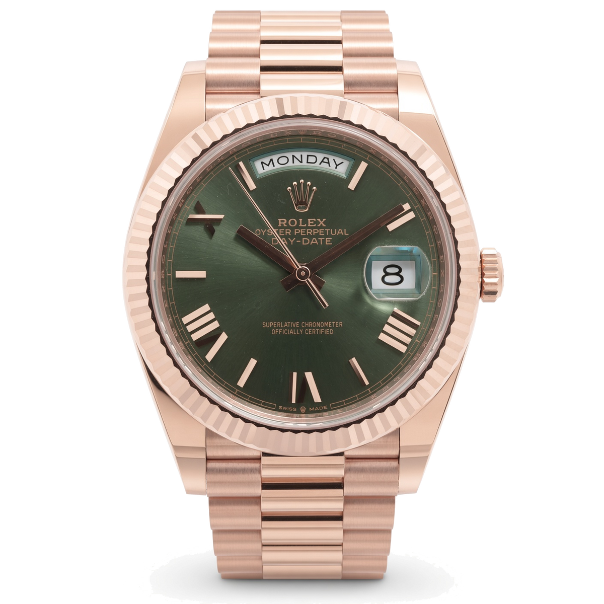 Pre-Loved Day-Date 40 228235, Green (Olive) Dial