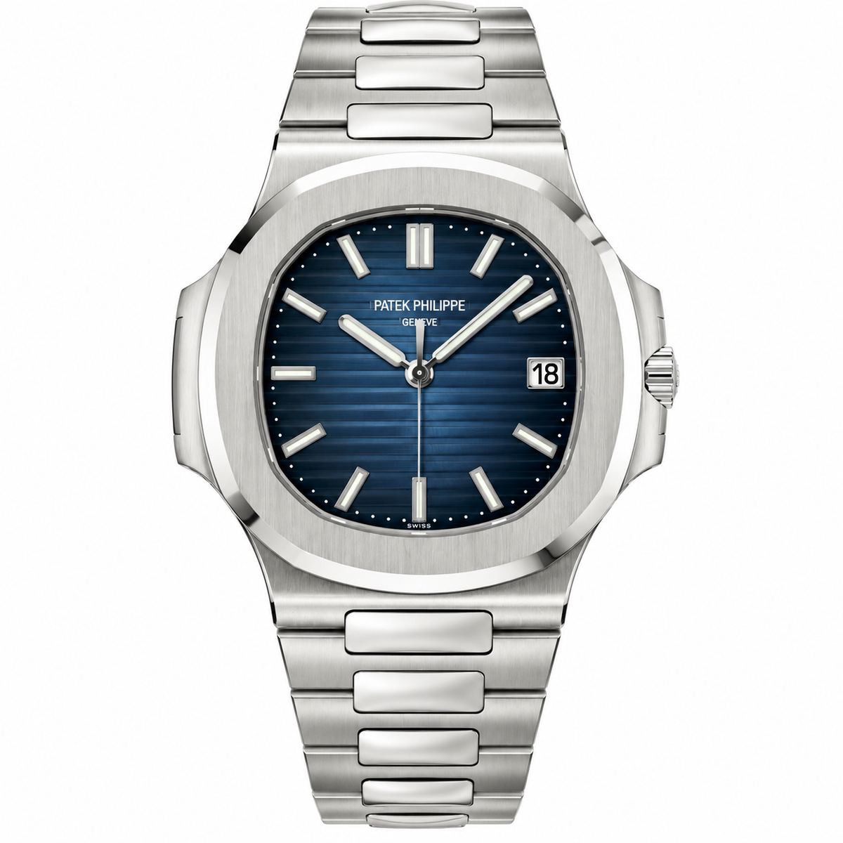 Pre-Loved Nautilus Date 5811/1G-001, Blue sunburst with black gradation Dial