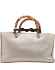 Pre-Loved Bamboo Shopper Tote Leather Medium with Gold Hardware, Champagne Gold