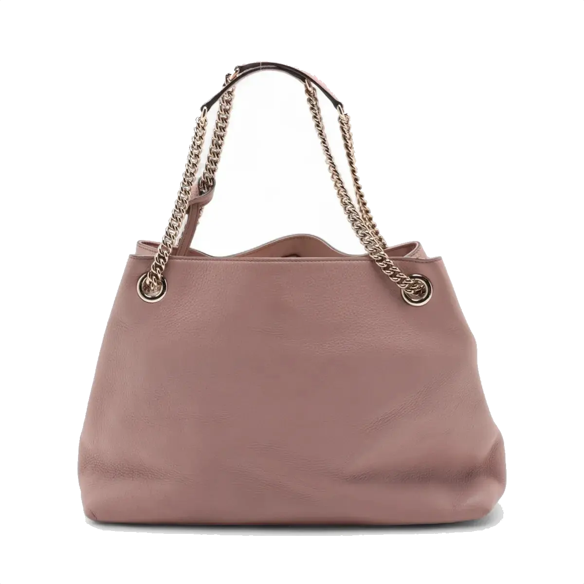Pre-Loved Soho Shoulder Bag Leather Medium with Gold Hardware, Pink