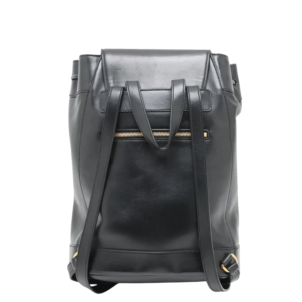 Pre-Loved Horsebit 1955 Backpack Leather with Gold Hardware, Black