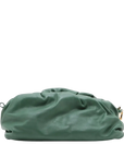 Pre-Loved The Chain Pouch Shoulder Bag Leather with Gold Hardware, Green