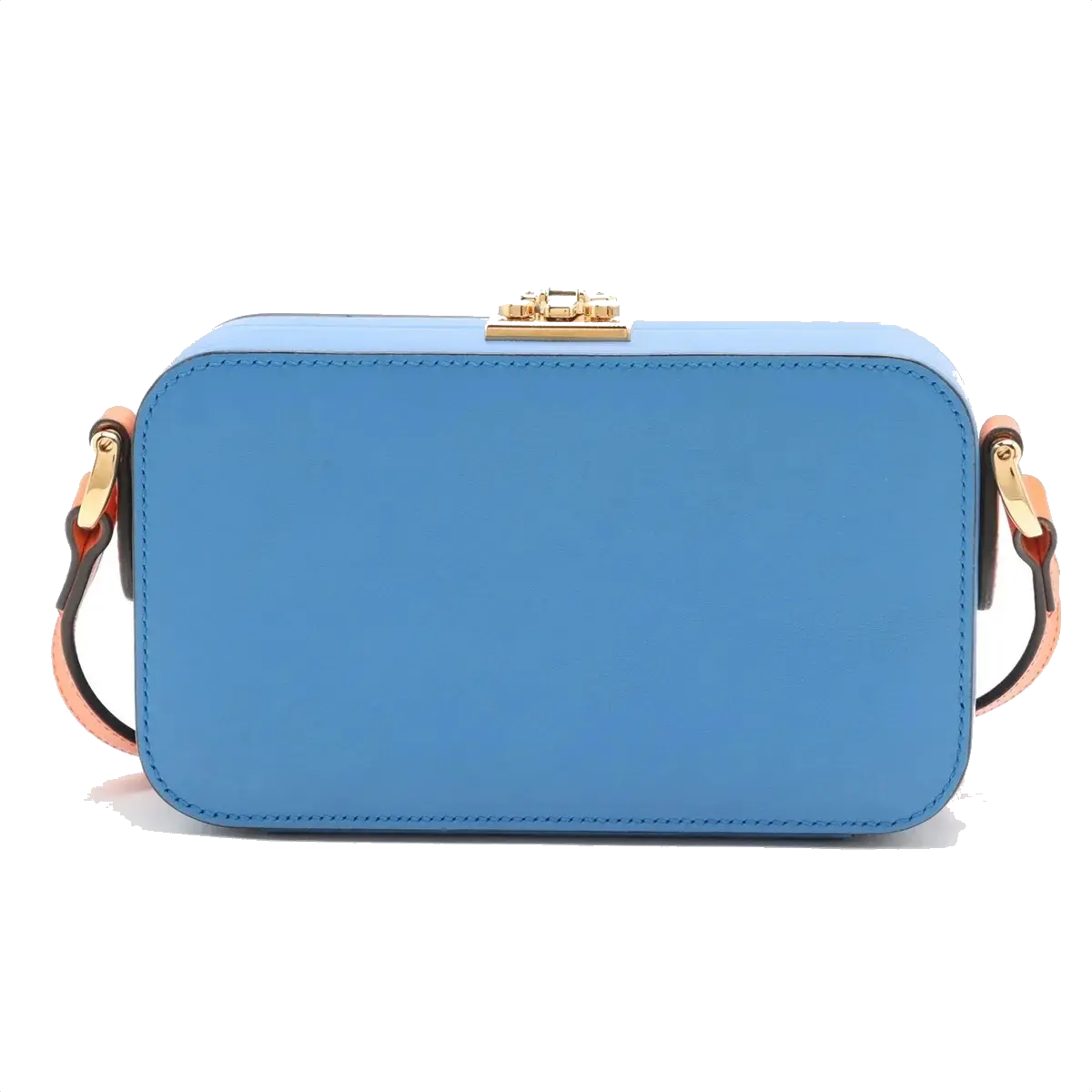 Pre-Loved Blondie Crossbody Bag Leather Mini with Gold Hardware, Blue