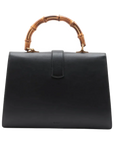 Pre-Loved Dionysus Bamboo Top Handle Handbag Leather Medium with Aged Gold Hardware, Black, Green, Red