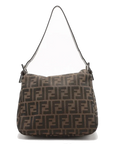 Pre-Loved Mamma Baguette Shoulder Bag Zucca Coated Canvas with Silver Hardware, Brown