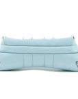 Pre-Loved Horsebit Chain Shoulder Bag Quilted Leather Small with Silver Hardware, Light Blue
